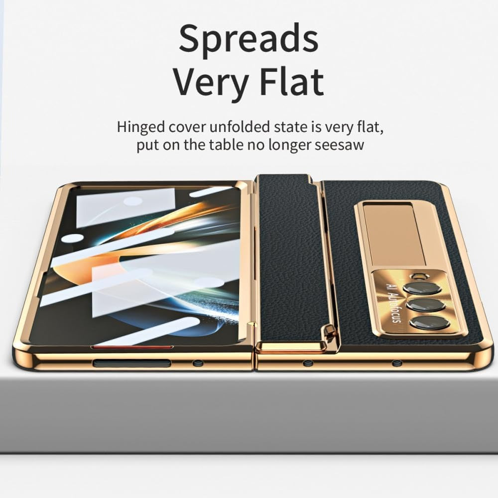 Vogue Guard Metallic Leather Hybrid Case for Galaxy Z Fold